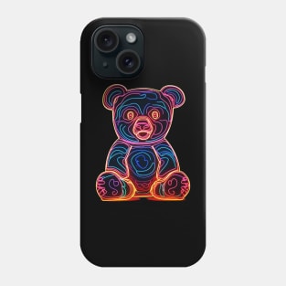 Neon Bear Phone Case