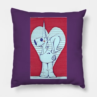 heart and unicorn Pillow