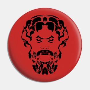 Zeus head illustration design Pin