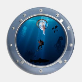 Deep Dive Parachuting Pin