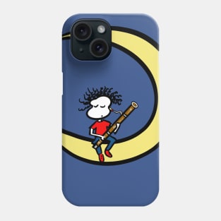 Moon and bassoon Phone Case