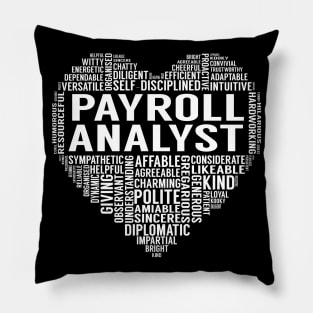 Payroll Analyst Heart Pillow
