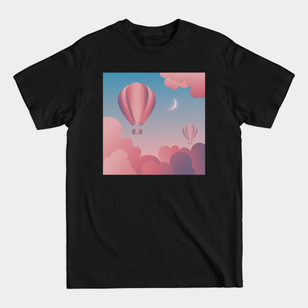 Discover Hot Air Balloon Rides I Landscape - Nature Lovers - T-Shirt