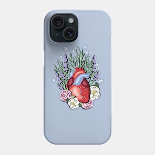 Heart with flowers Phone Case