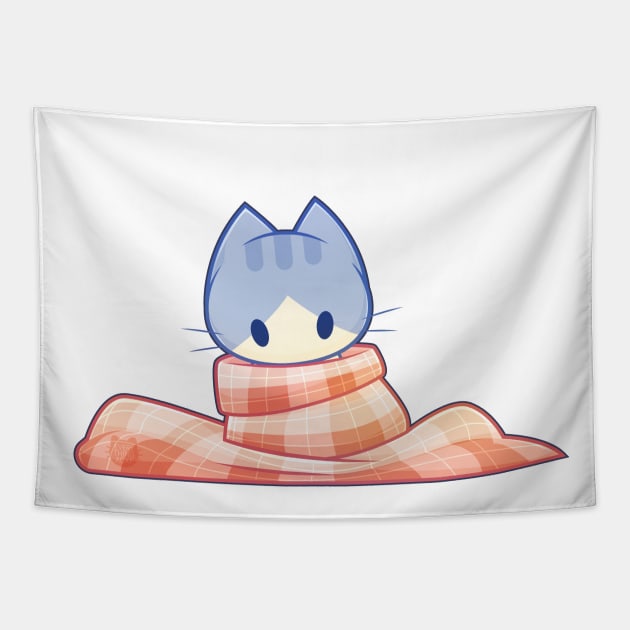 Scarf Cat Tapestry by Everything A Cat