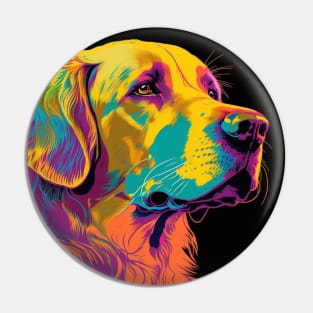 Stoic Golden Retriever Pin