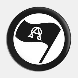 Christian Flag Black Alpha Omega Antifa Pin