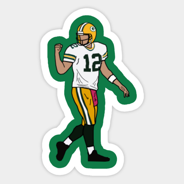 Aaron Rodgers Touchdown Celebration Green Bay Packers Nfl Sticker Teepublic