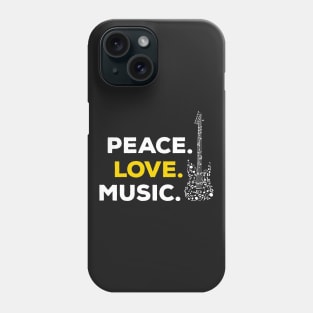 Peace. Love. Music. Phone Case