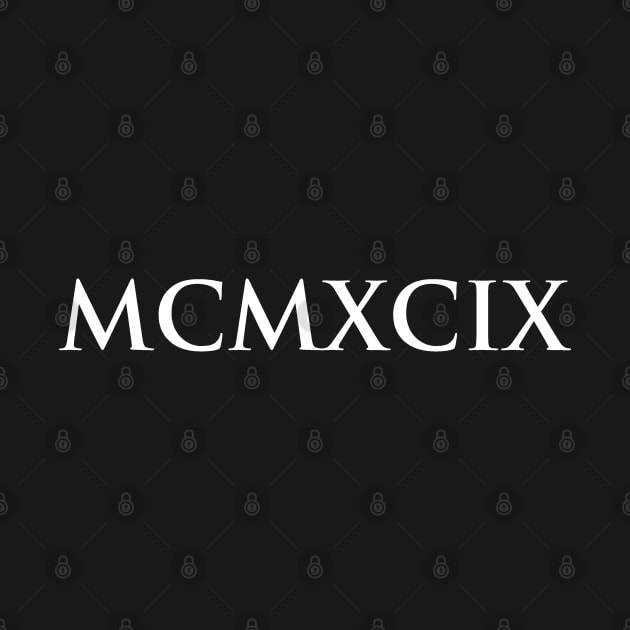 1999 MCMXCIX (Roman Numeral) by gemgemshop