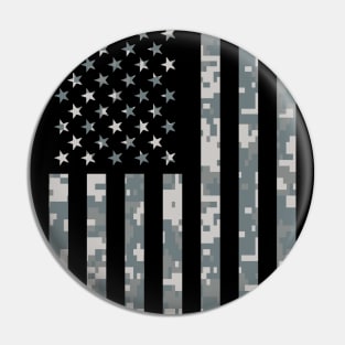 Camouflage Camo Tactical American Flag Pin