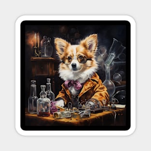 Mad Scientist Corgi Magnet