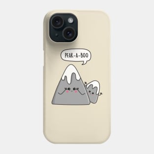 Peak-a-boo mountain pun Phone Case