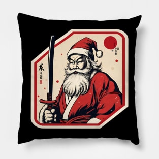 Santa Claus Samurai Katana Pillow
