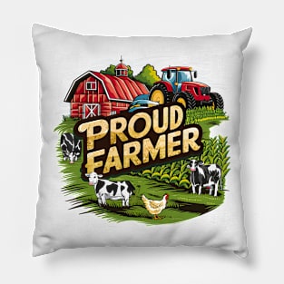 Proud Fermed | Farming lover gifts Pillow