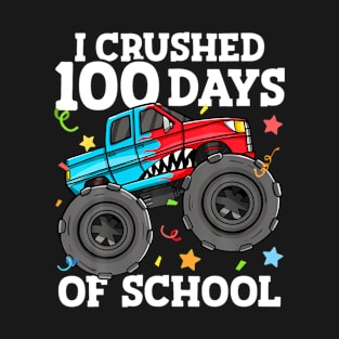 100 Days of School Monster Truck 100th Day of School Boys T-Shirt