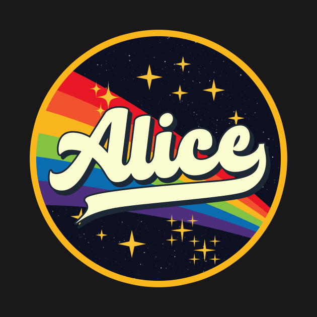 Alice // Rainbow In Space Vintage Style by LMW Art