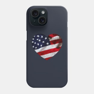 I <3 America USA flag heart design Phone Case