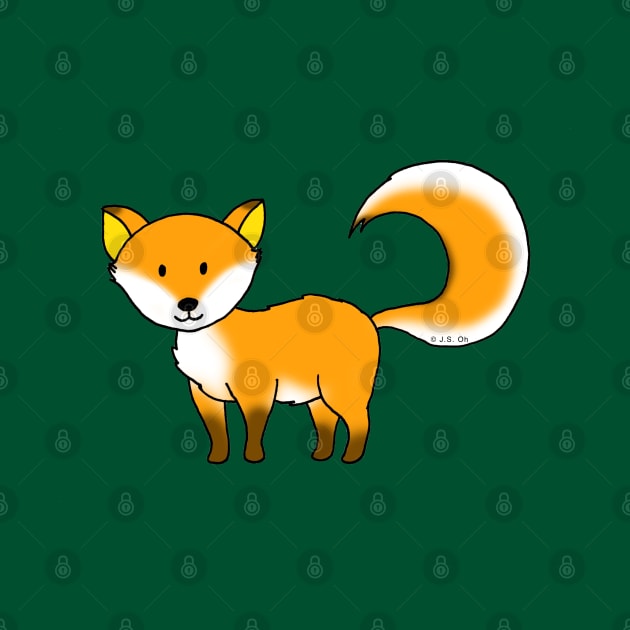 cute orange fox by cartoonygifts