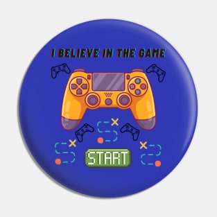 GAMER BELIEVE START Pin