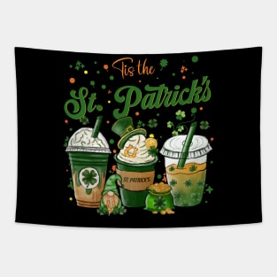 Tis the St Patrick's day drink coffee latte Tapestry