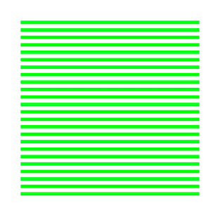 Green Horizontal Stripes Pattern T-Shirt