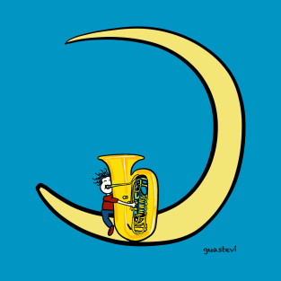 Tuba and moon T-Shirt