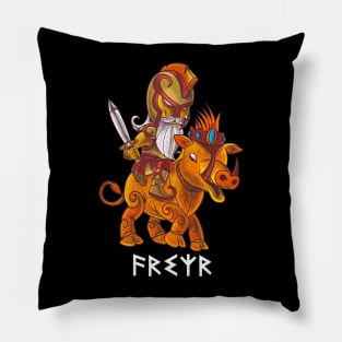 Freyr - God of Peace and Fertility - Norse Mythology Gift for Vikings and Pagans! Pillow