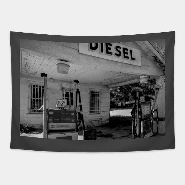Abandoned Gas Station Tapestry by Rob Johnson Photography