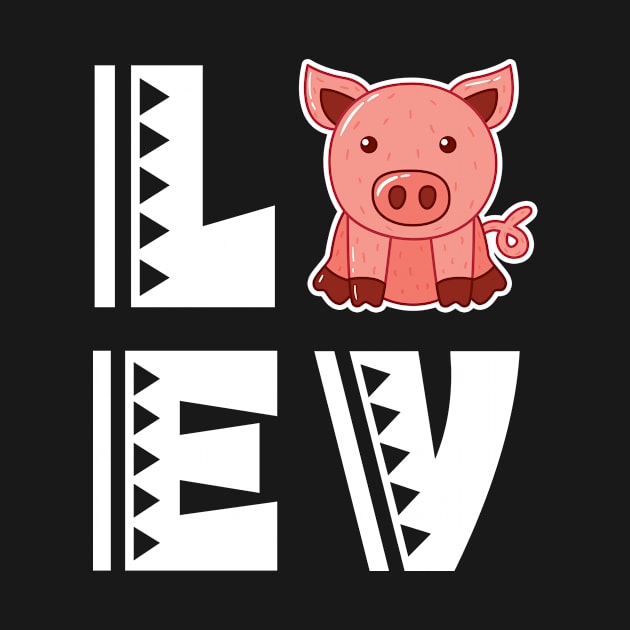 Cute love pig t shirt funny pig lover gifts for kids by franzaled