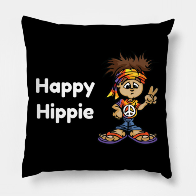 Happy Hippie Love Peace Sign Cartoon Character Hippie Love
