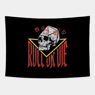 Roll Or Die DnD Dice Skull Tapestry