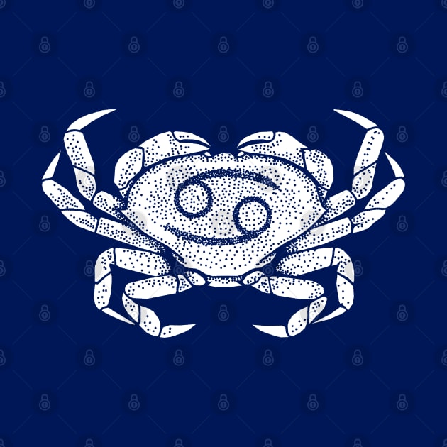 Cancer Crab - Zodiac Horoscope White by GAz