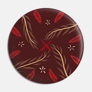 Red feathers Pin