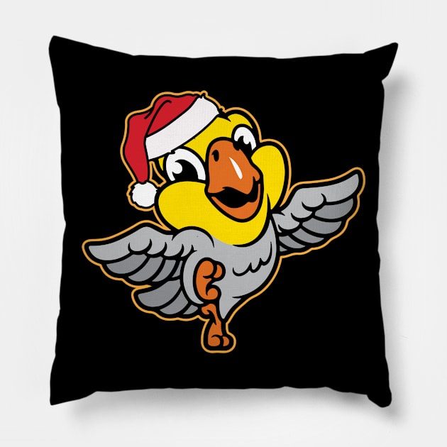 'Cockatiel Santa' Cool Christmas Cocktail Pillow by ourwackyhome