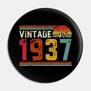 Vintage 1937 Birthday Gift Retro Style Pin