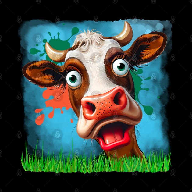 Funny Cow by Quirky And Funny Animals