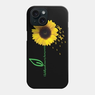 Childhood Cancer Awareness Sunflower Phone Case