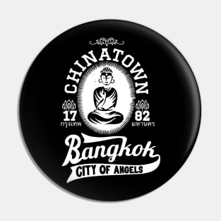 Vintage Bangkok Buddha Logo - Retro Thai Shirt Design Pin