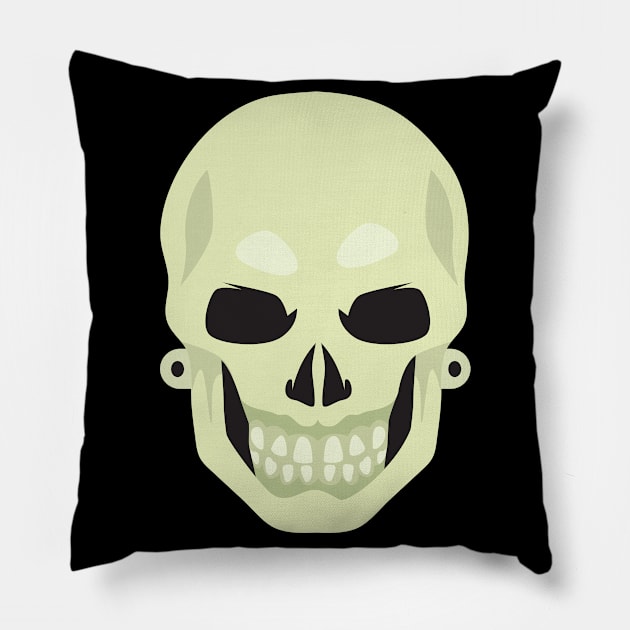 Halloween Skeleton Face Mask Pillow by holidaystore