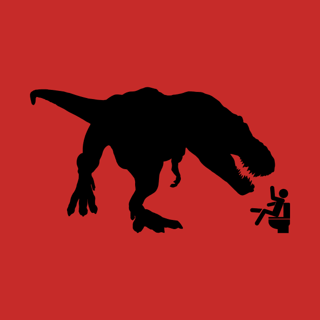 T-Rex VS Man On Toilet Jurassic Park by DeepFriedArt
