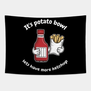 funny potato bowl and ketchup Tapestry