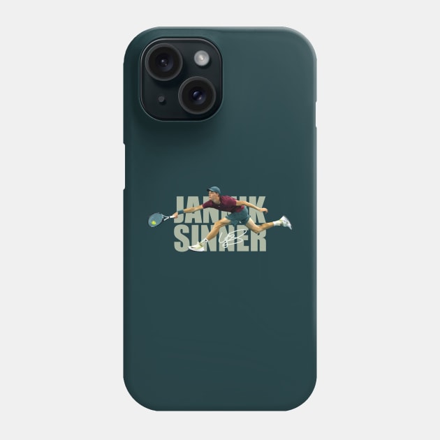 Jannik Sinner Phone Case by Nagorniak