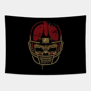 American Football Skull Tapestry