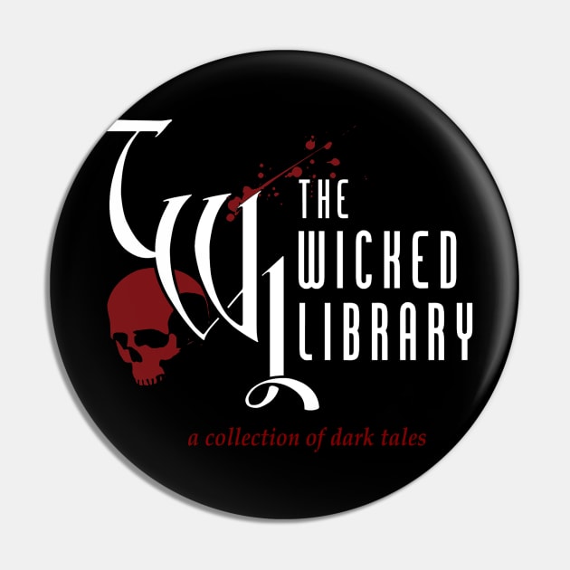 TWL Logo for Black Background Pin by Victoria's Lift / The Wicked Library