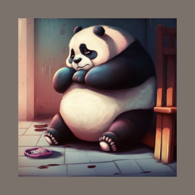 Bored Obese Panda in Depression by fistikci