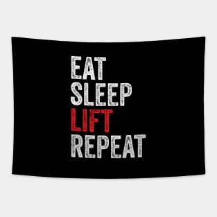 Eat Sleep Lift Repeat - Gym Lifting humor Tapestry