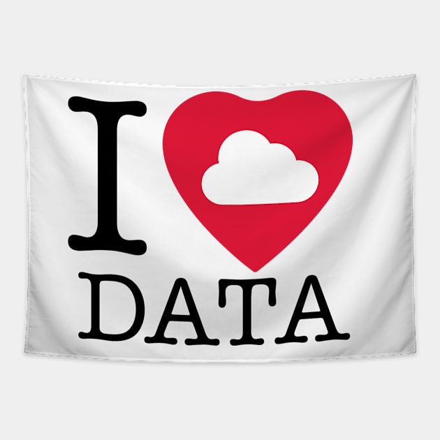 I Love Cloud Data Tapestry by RussellTateDotCom