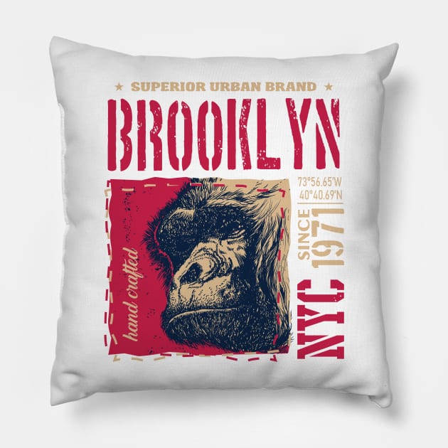 Brooklyn 71 superior urban brand New York Pillow by playmanko
