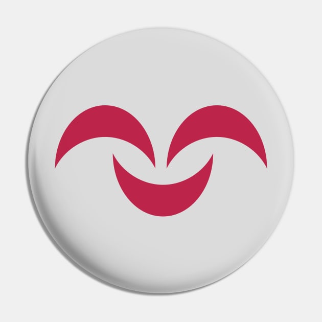 Viva Magenta Crescent Smile Pin by MerryMakewell